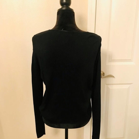 Joseph A. Black Beaded Cardigan Size Large - Picture 5 of 7